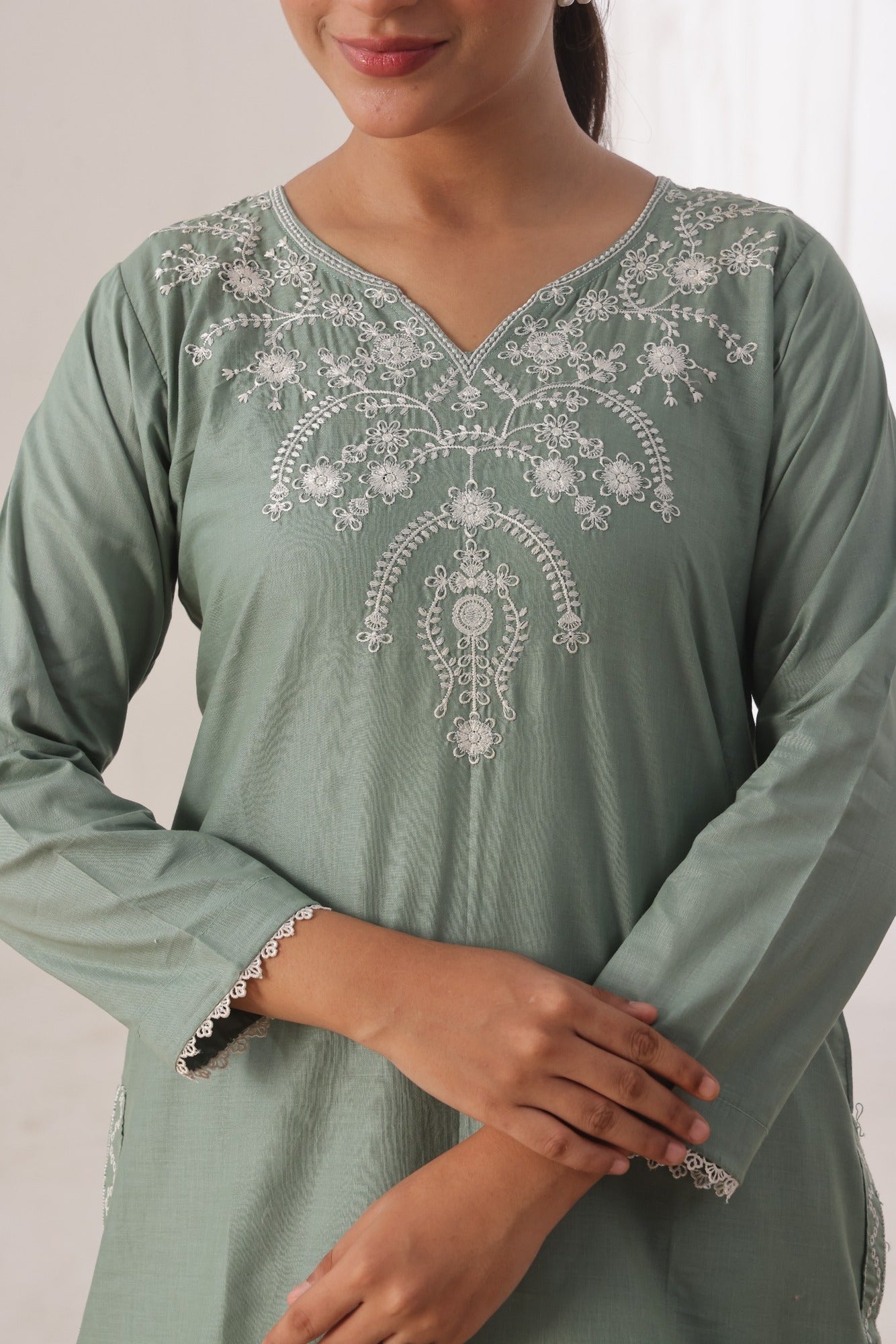 TWIN- 2PC COTTON COORD SET- MINT