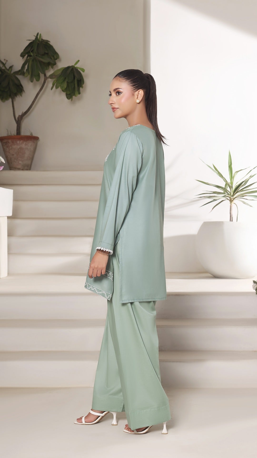 TWIN- 2PC COTTON COORD SET- MINT