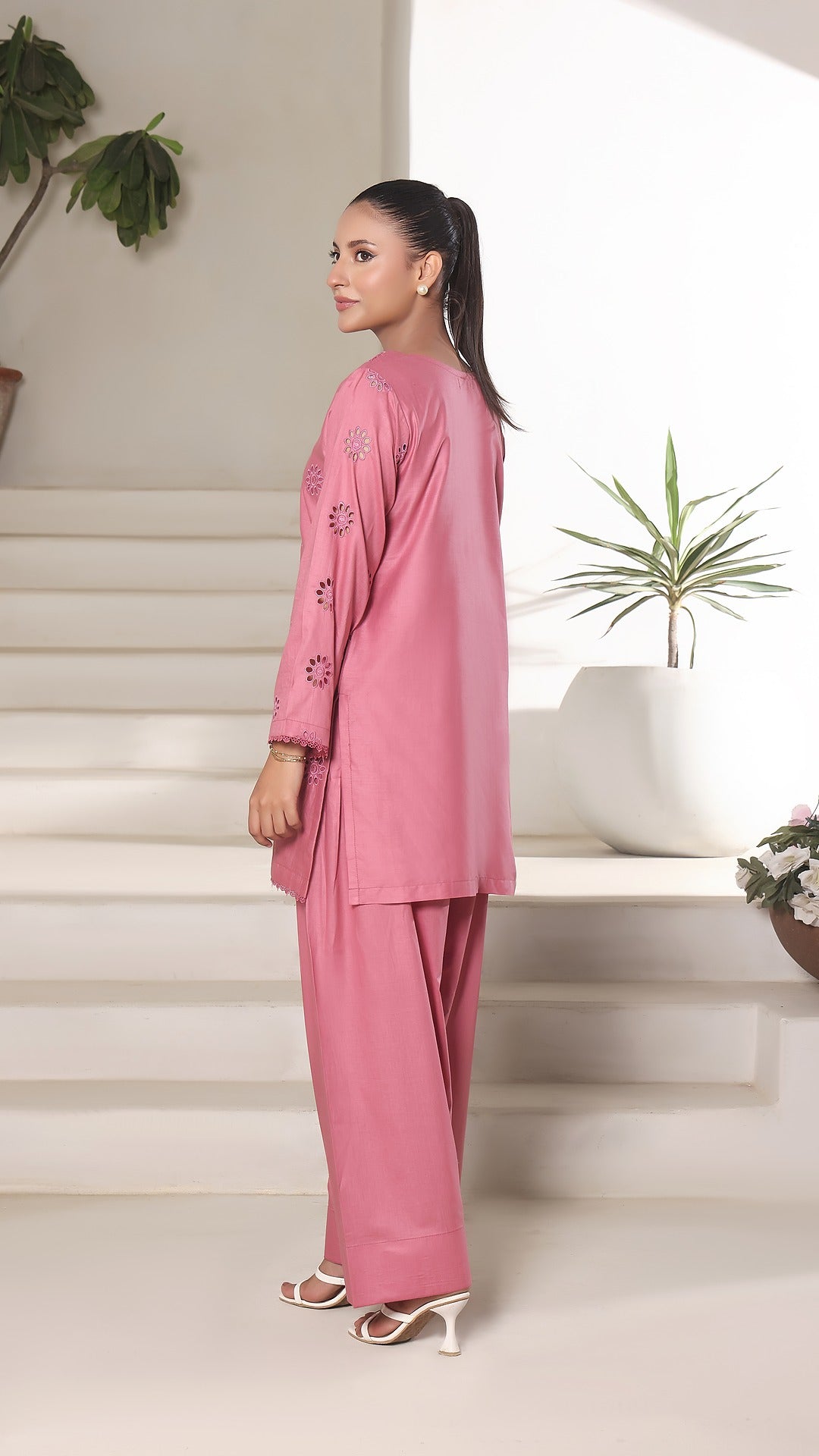 FLORA- 2PC COTTON COORD SET- ROSE