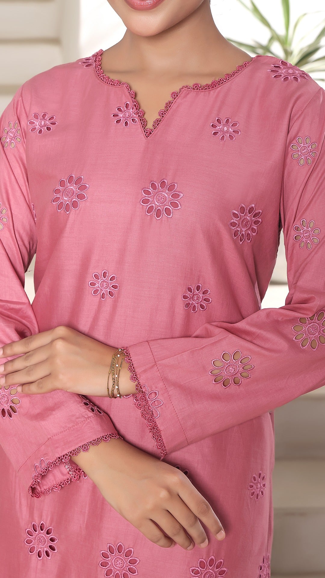 FLORA- 2PC COTTON COORD SET- ROSE