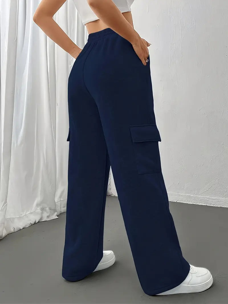 Double Pocket Cargo Trouser - Navy