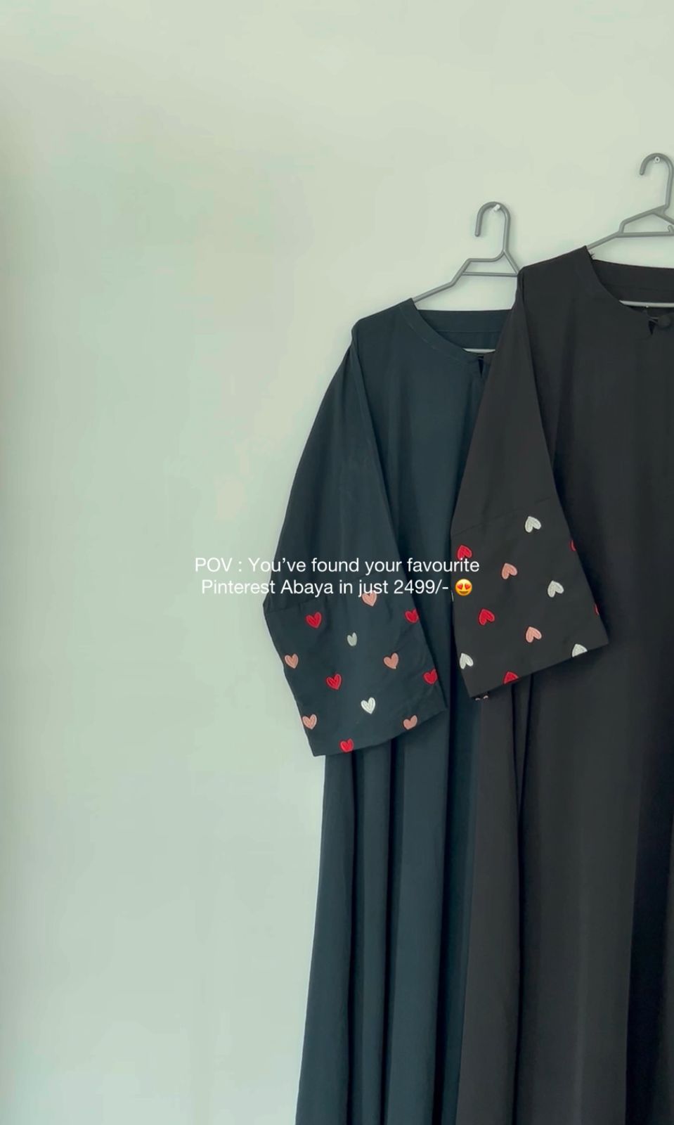 Heart Embroidered Abaya