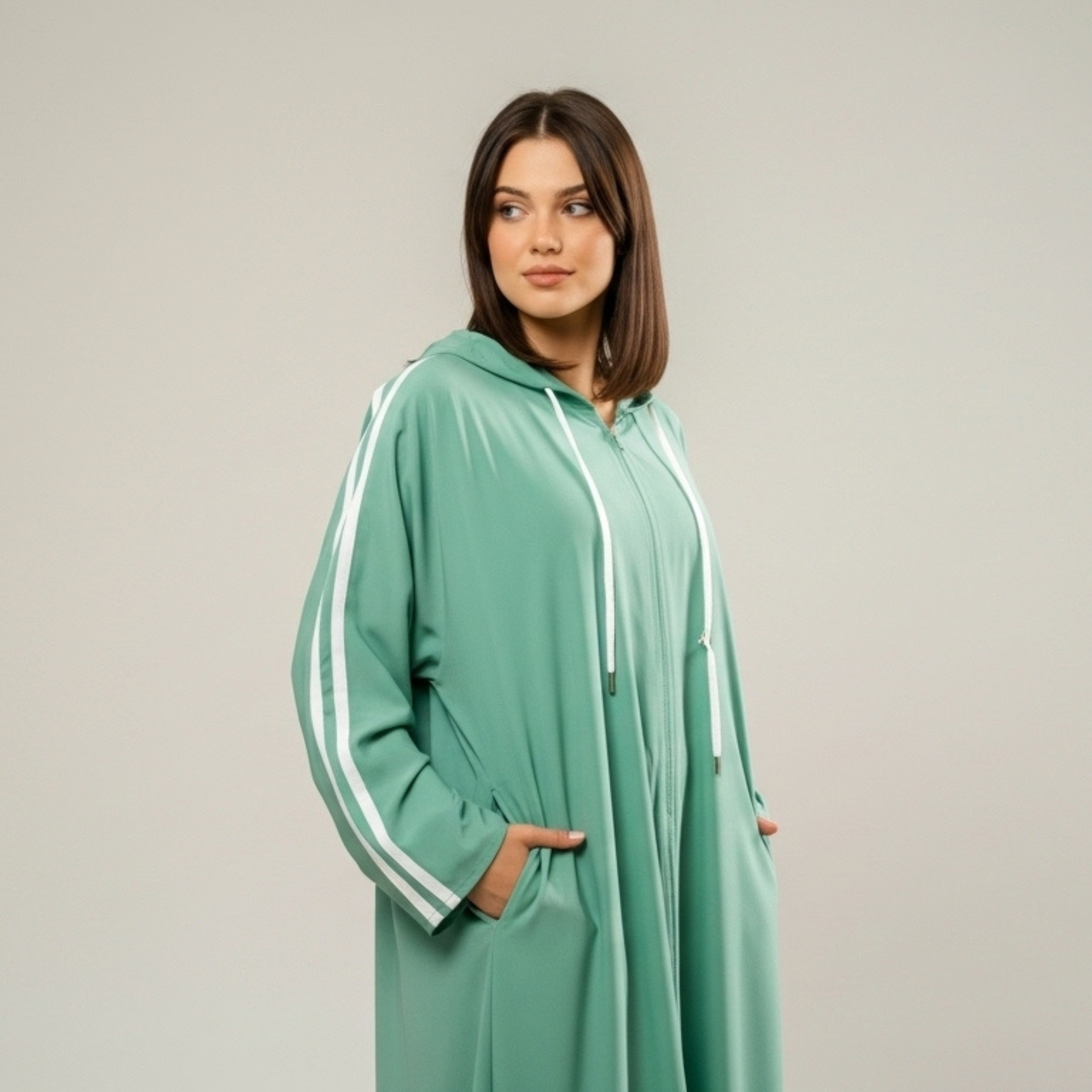Hoodie Abaya - SAGE