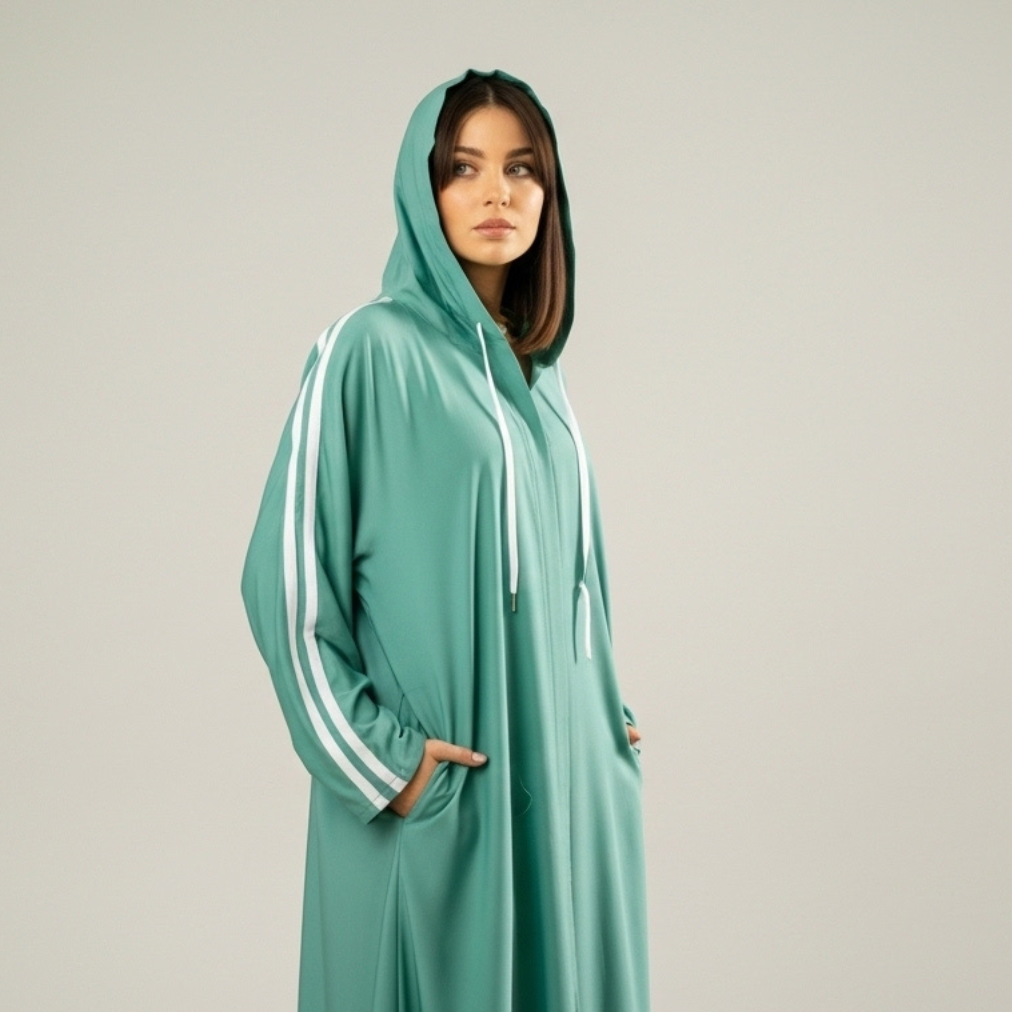 Hoodie Abaya - SAGE
