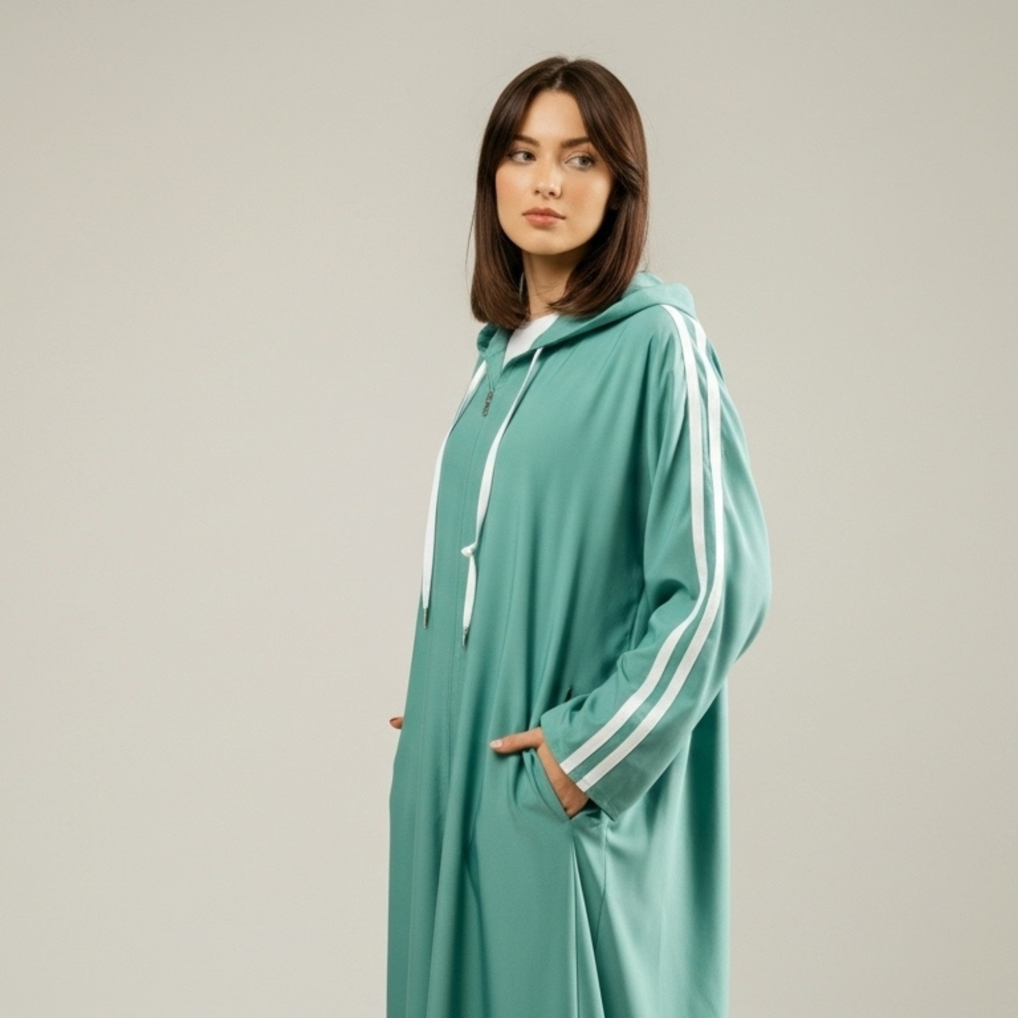 Hoodie Abaya - SAGE