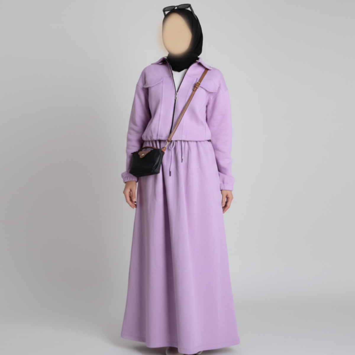 Serenity Fleece Jacket & Skirt Set - Lavender
