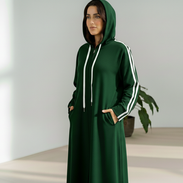 Hoodie Abaya - Dark Green