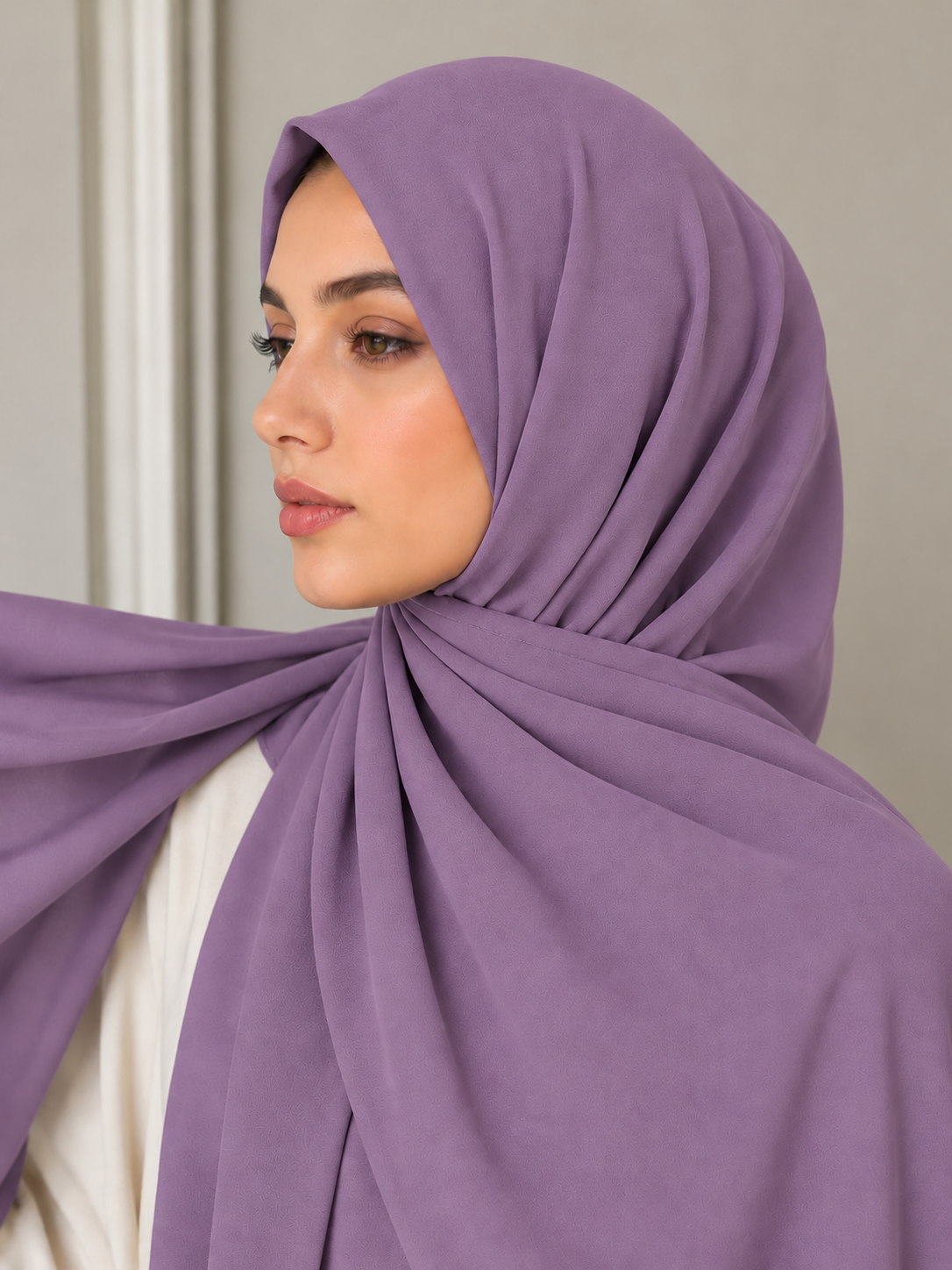 Instant Hijab- Hijab  Attached cap- Lilac