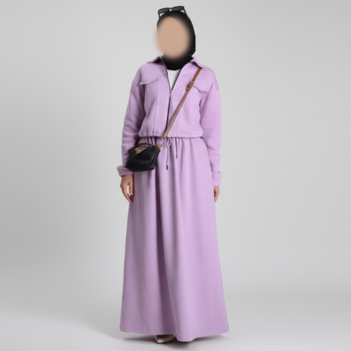 Serenity Fleece Jacket & Skirt Set - Lavender