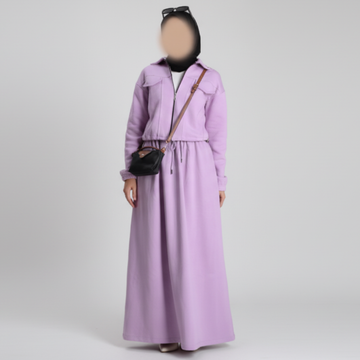 Serenity Fleece Jacket & Skirt Set - Lavender