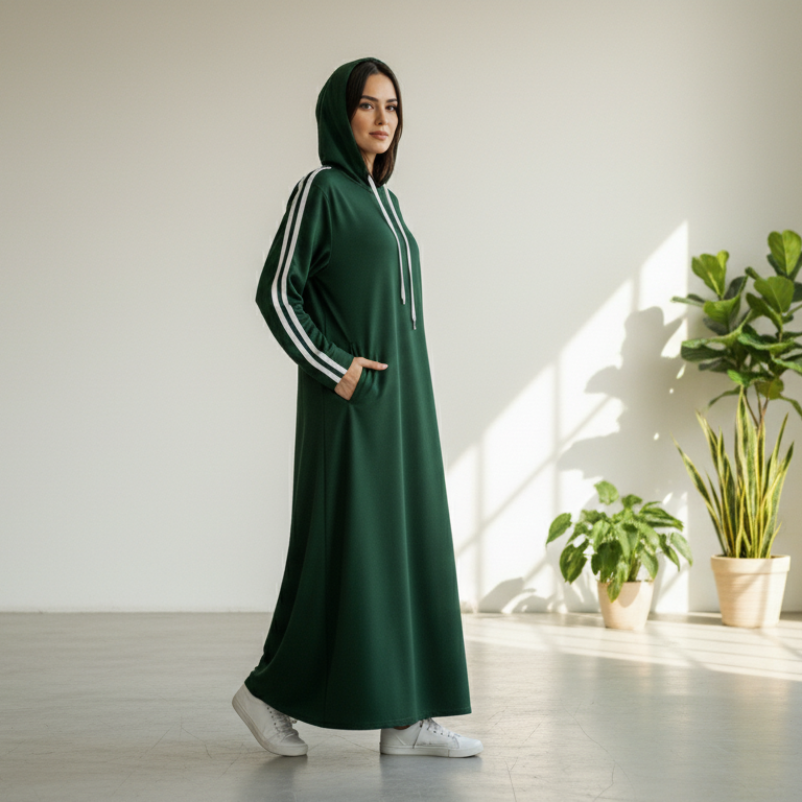 Hoodie Abaya - DEEP GREEN