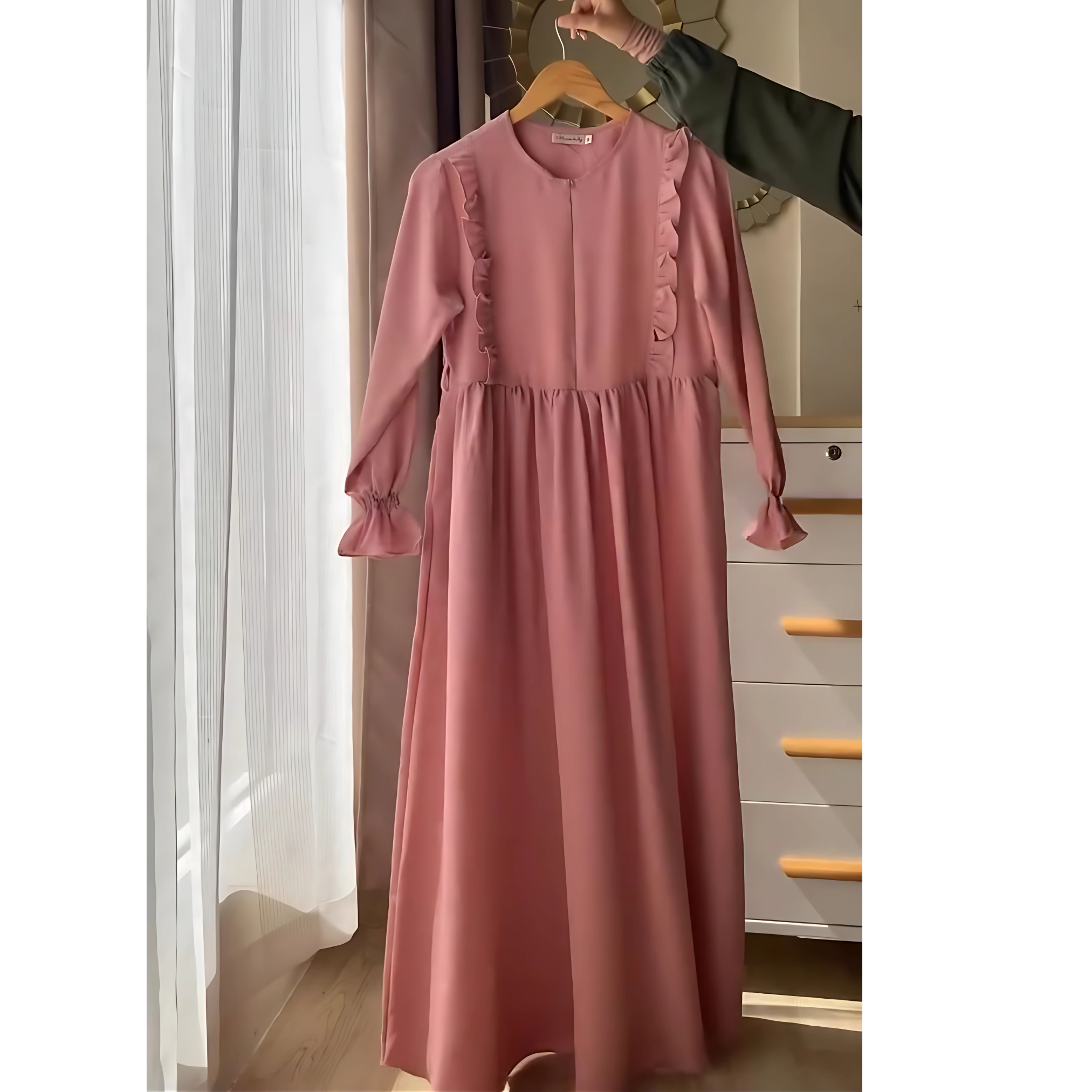 VINCY - FRILLED LONG DRESS/ABAYA