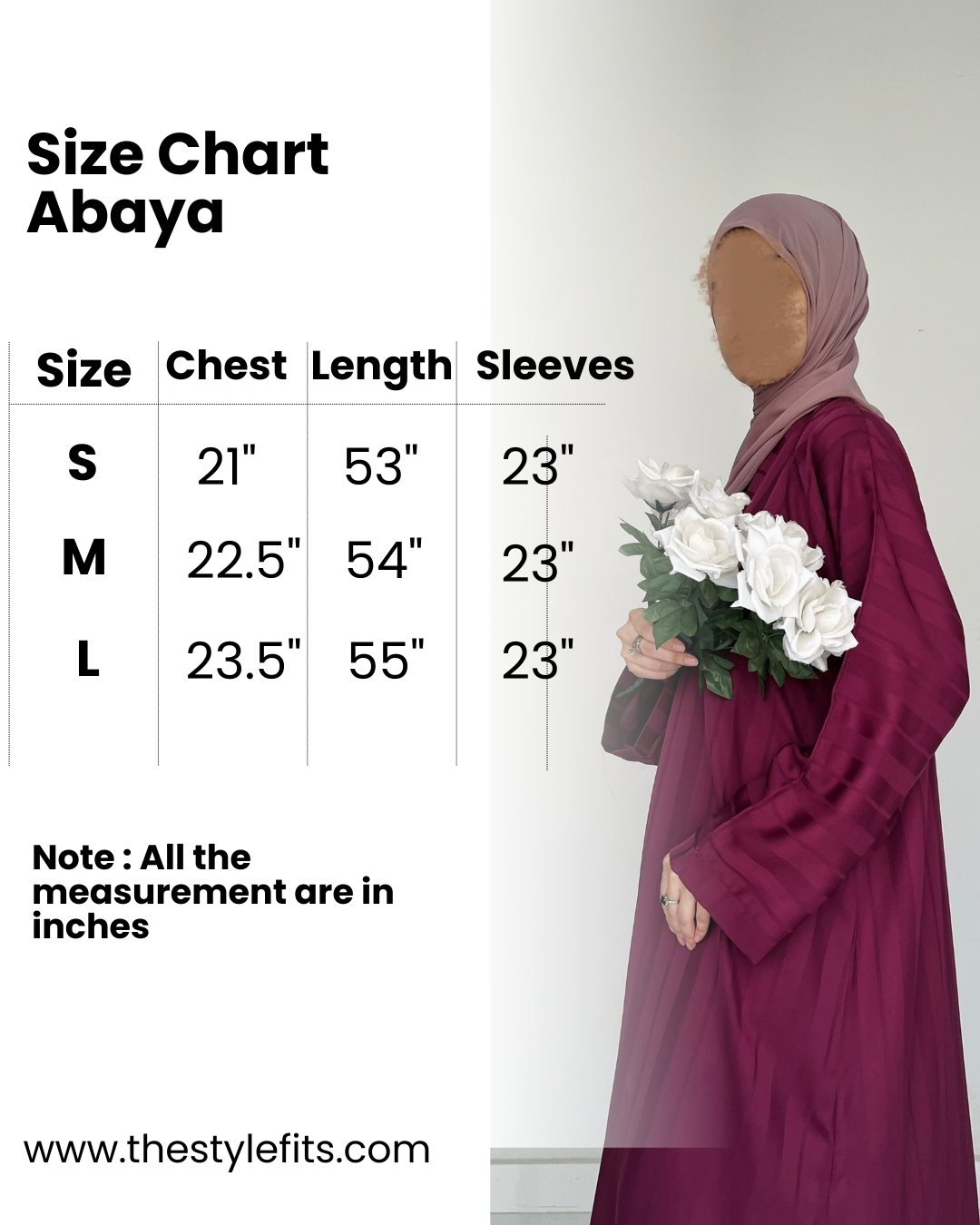 Aira - Kimono Abaya with attached inner - Black