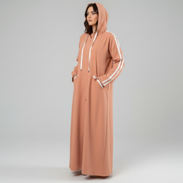 Hoodie Abaya - PEACH