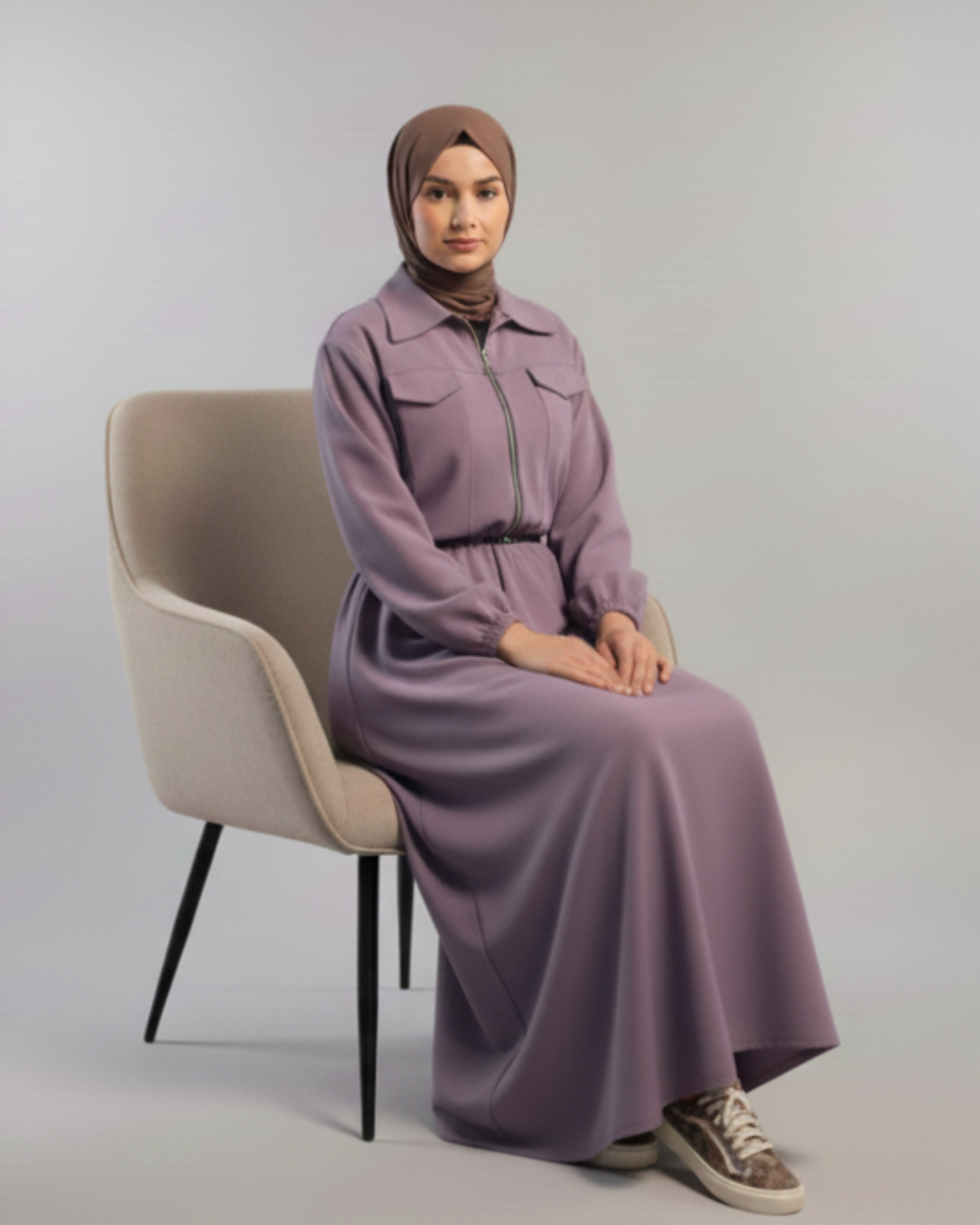 Two-Piece Fleece Modest Set – Lilac