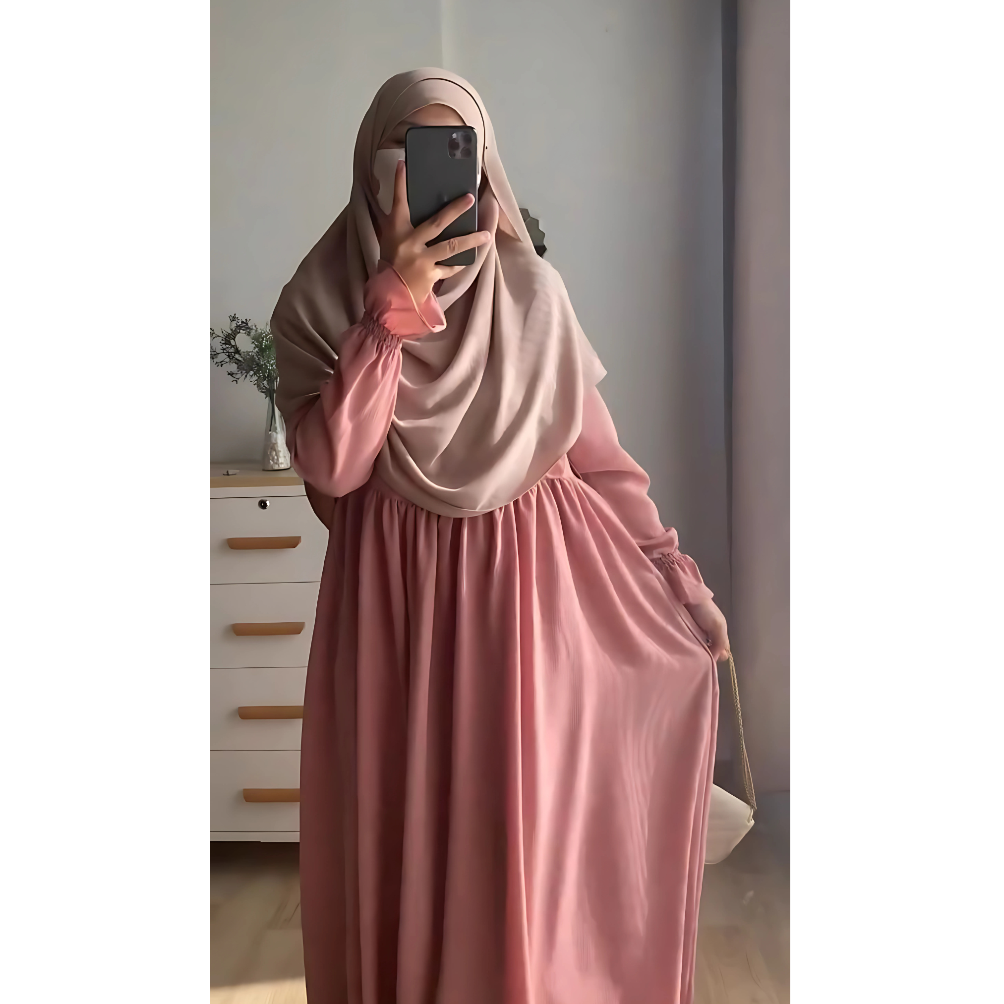 VINCY - FRILLED LONG DRESS/ABAYA