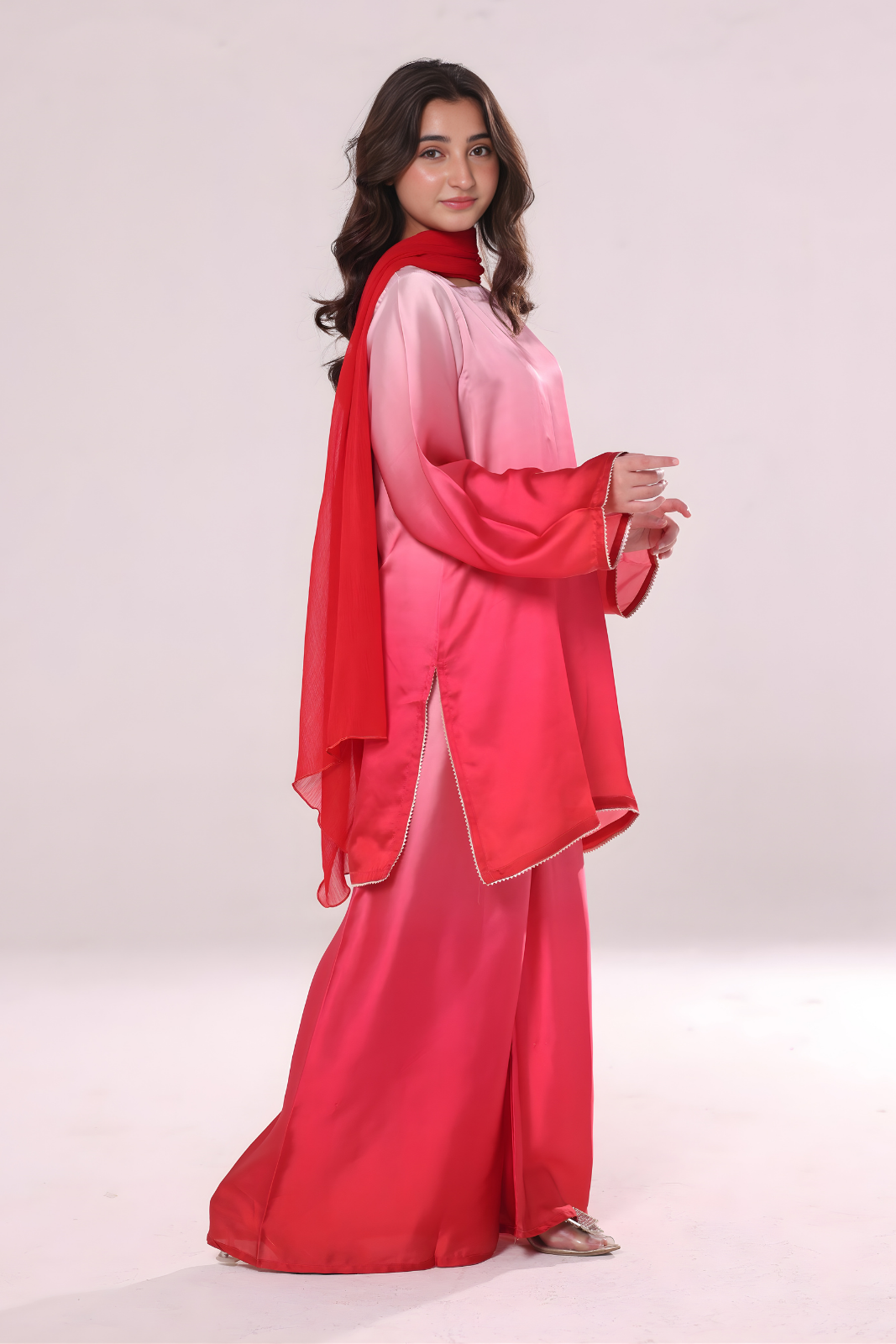 Ombre Co ord Set- Coral