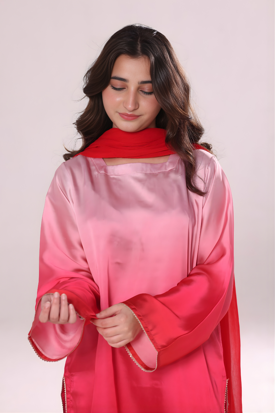 Ombre Co ord Set- Coral