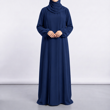 Aira - Kimono Abaya with attached inner - Navy Blue