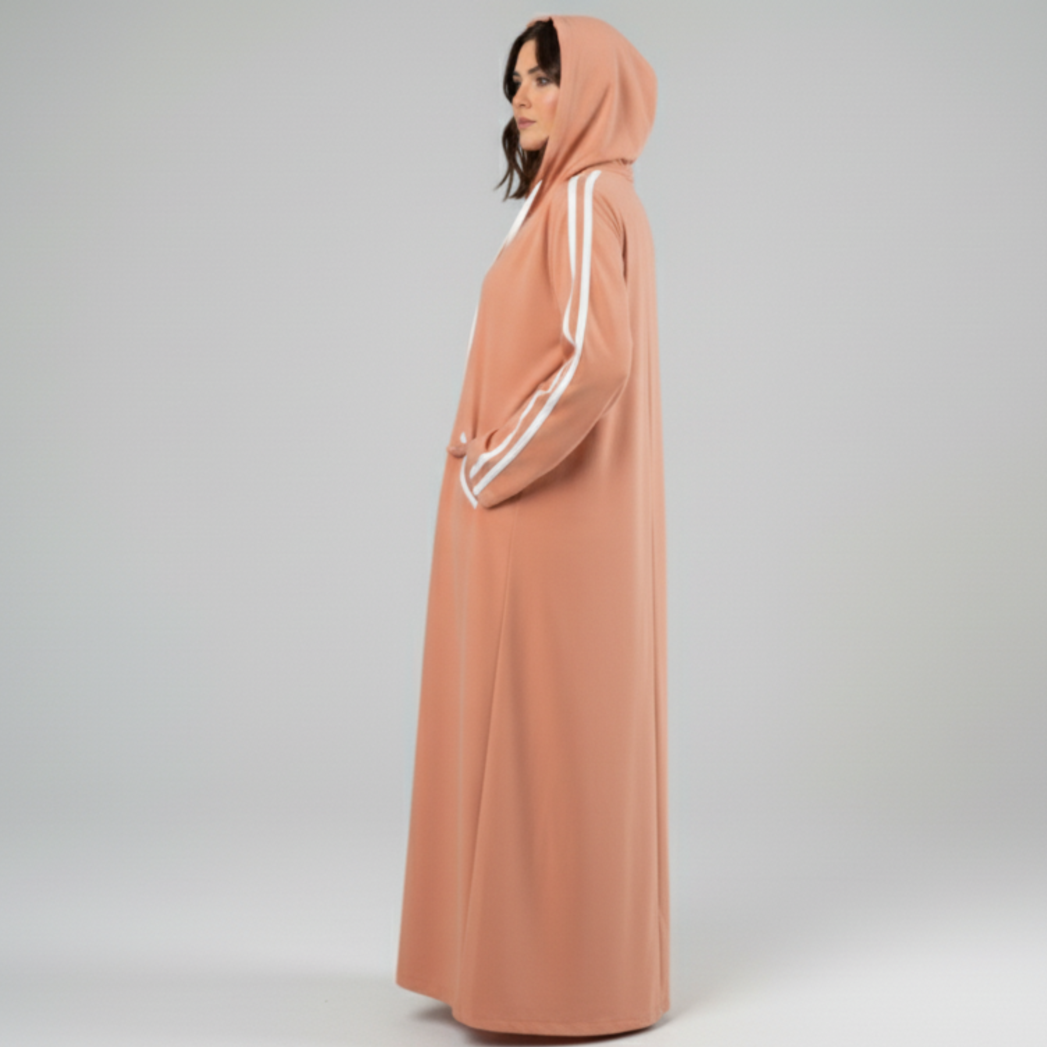 Hoodie Abaya - PEACH