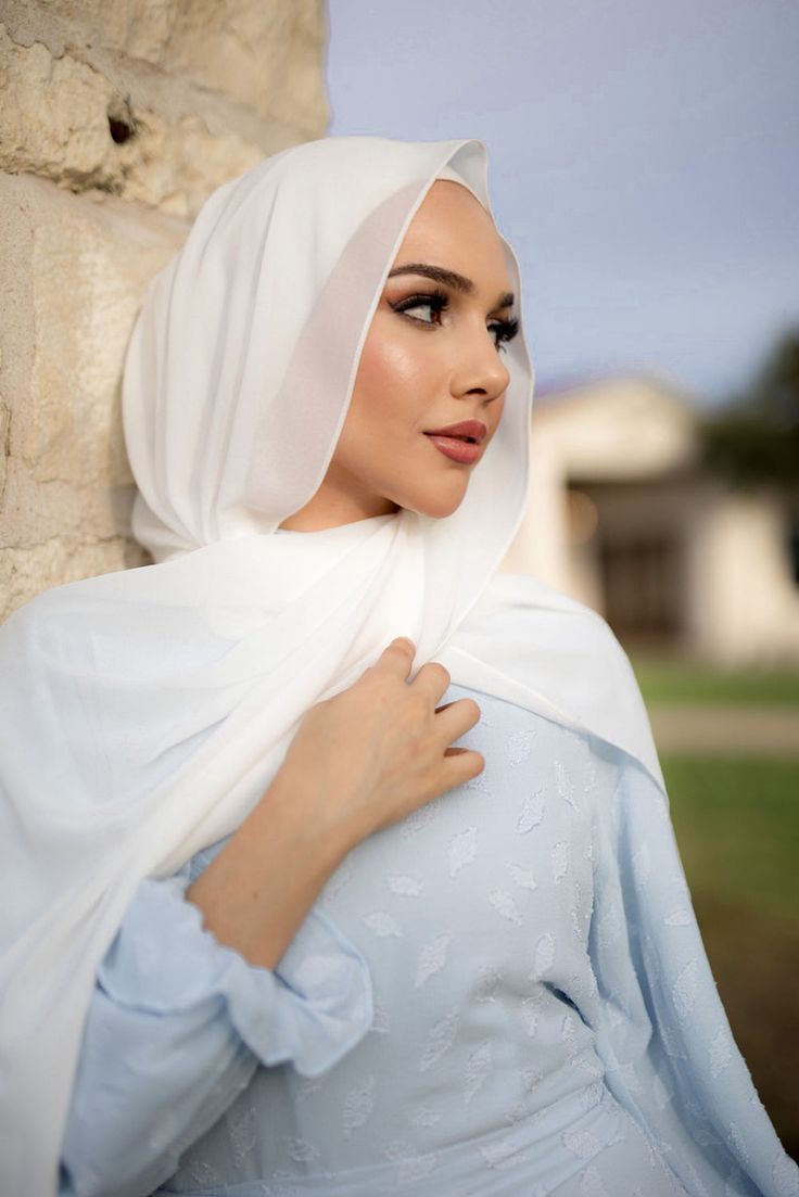Instant hijab - Hijab  Attached Cap - White