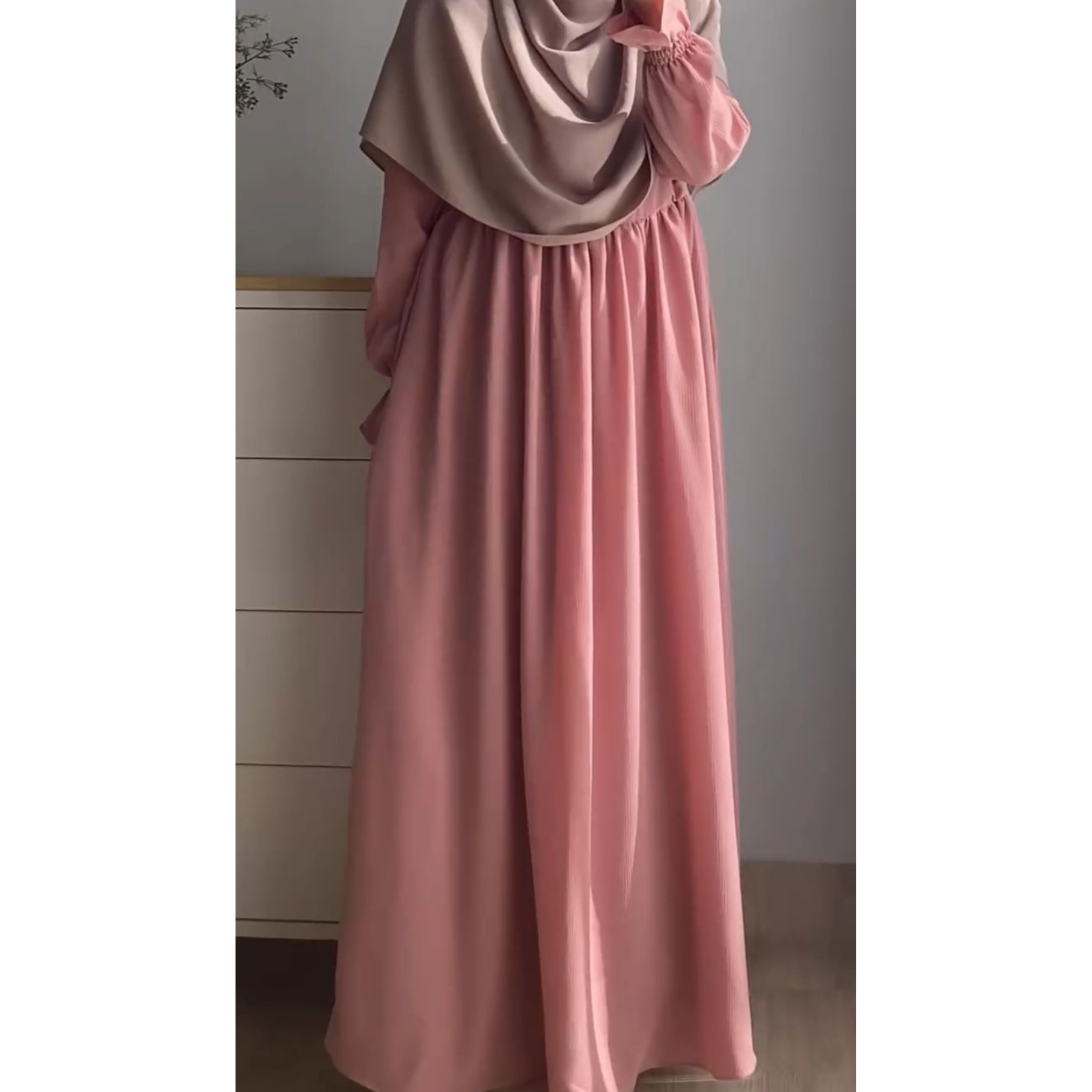 VINCY - FRILLED LONG DRESS/ABAYA