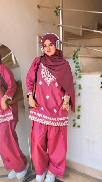 Embroidered Kurti  Shalwar Set