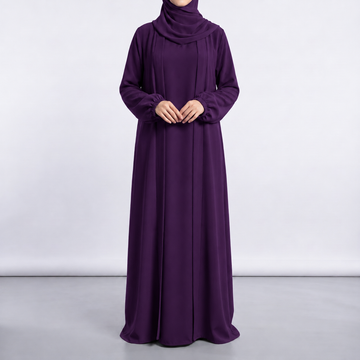 Aira - Kimono Abaya with attached inner - Purple