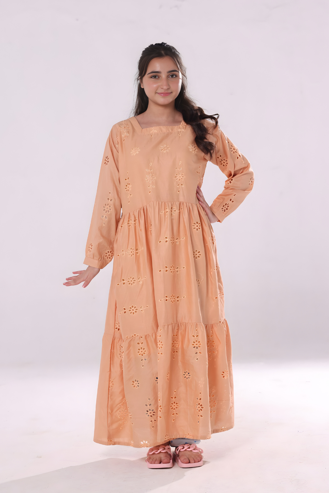 Cotton maxi- Peach