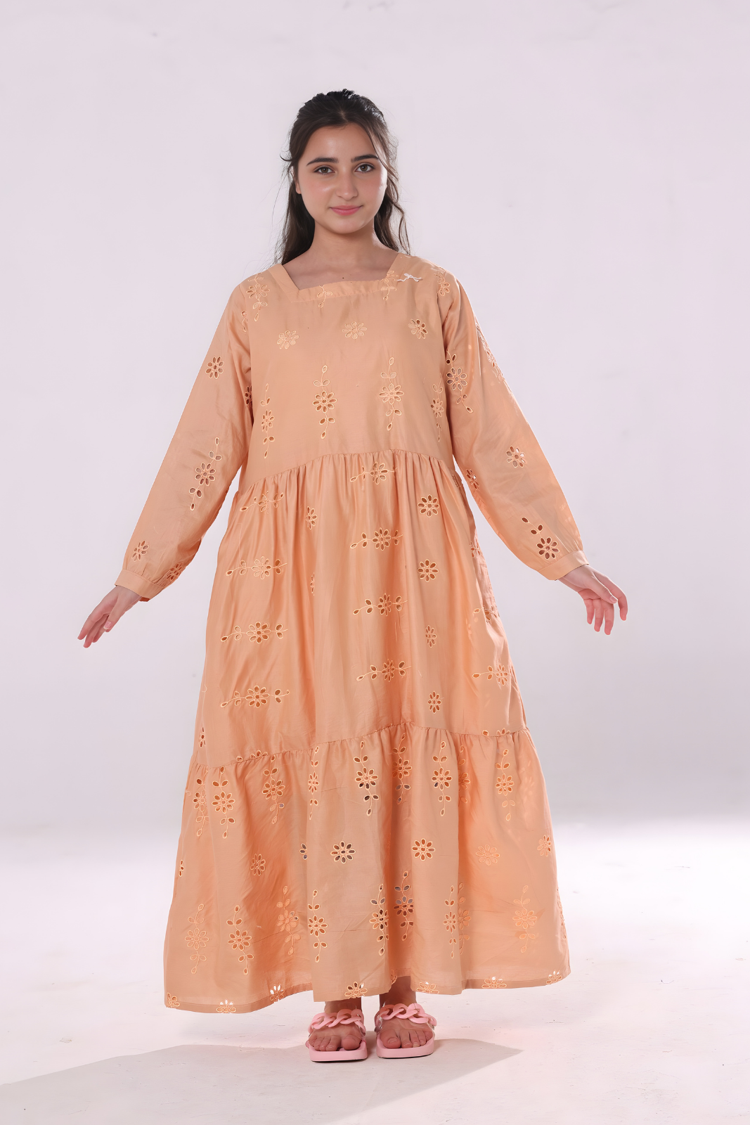 Cotton maxi- Peach