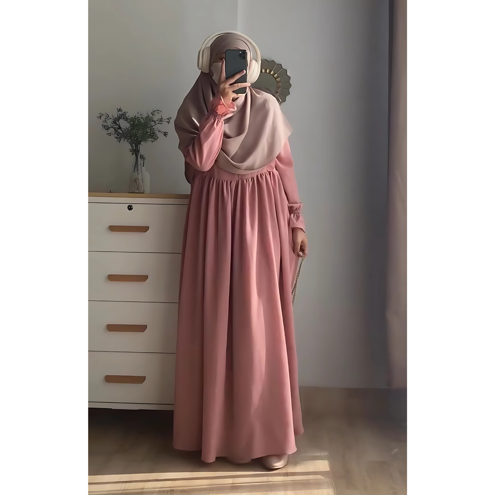 VINCY - FRILLED LONG DRESS/ABAYA