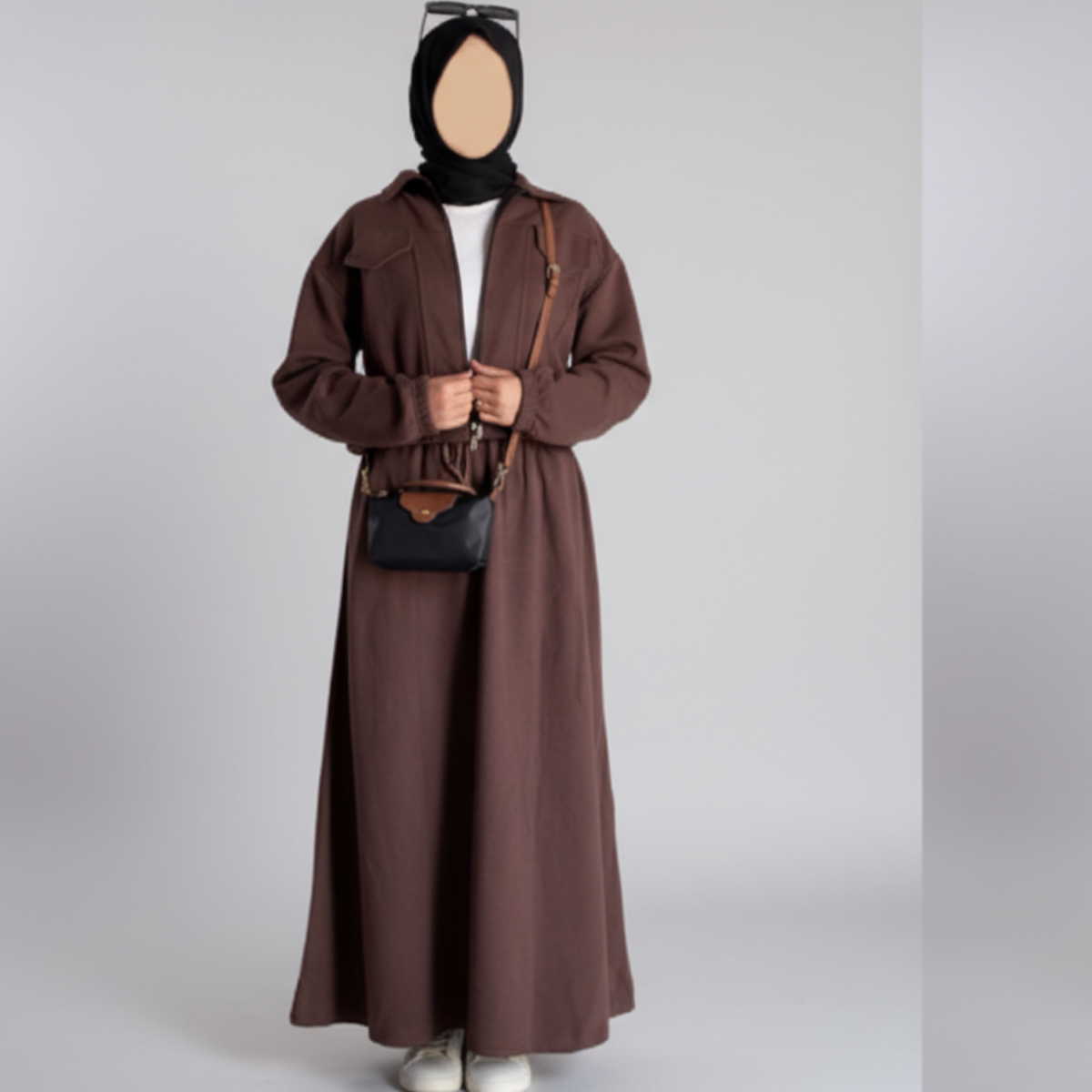 Serenity Fleece Jacket & Skirt Set - Cocoa