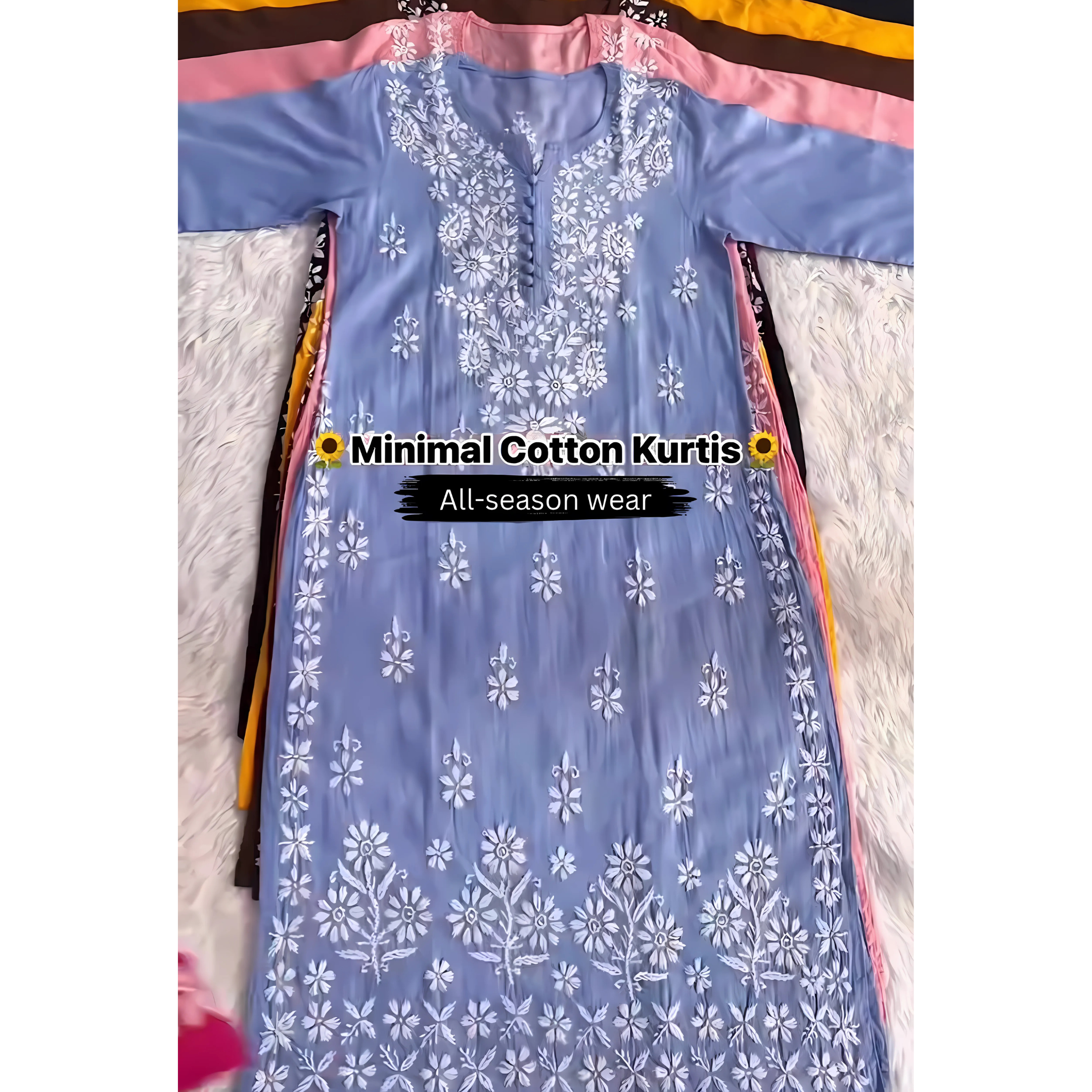 All Season Long Embroidered Kurti