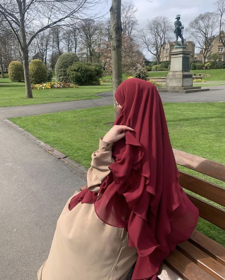 3 Layer Butterfly Khimar + Niqab Set - Maroon