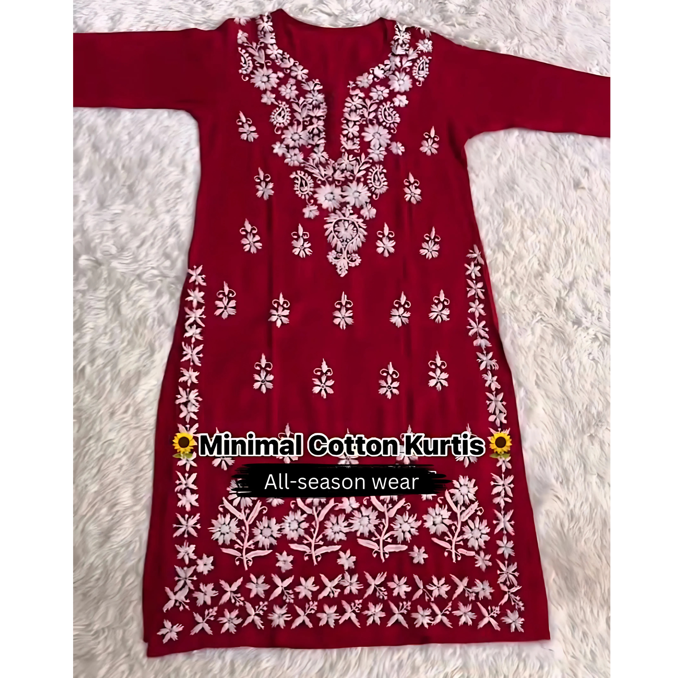 All Season Long Embroidered Kurti