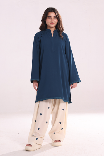 Heart Co ord Set- Blue
