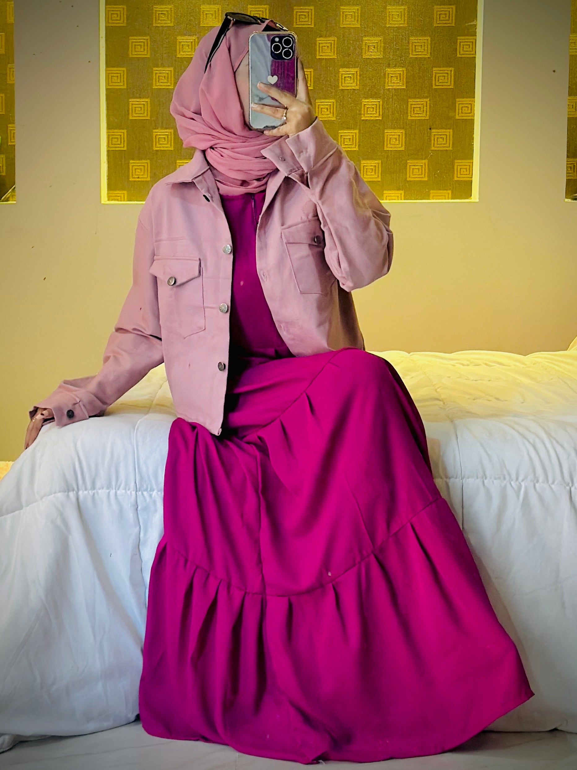 Frock+Jacket Duo- Pink