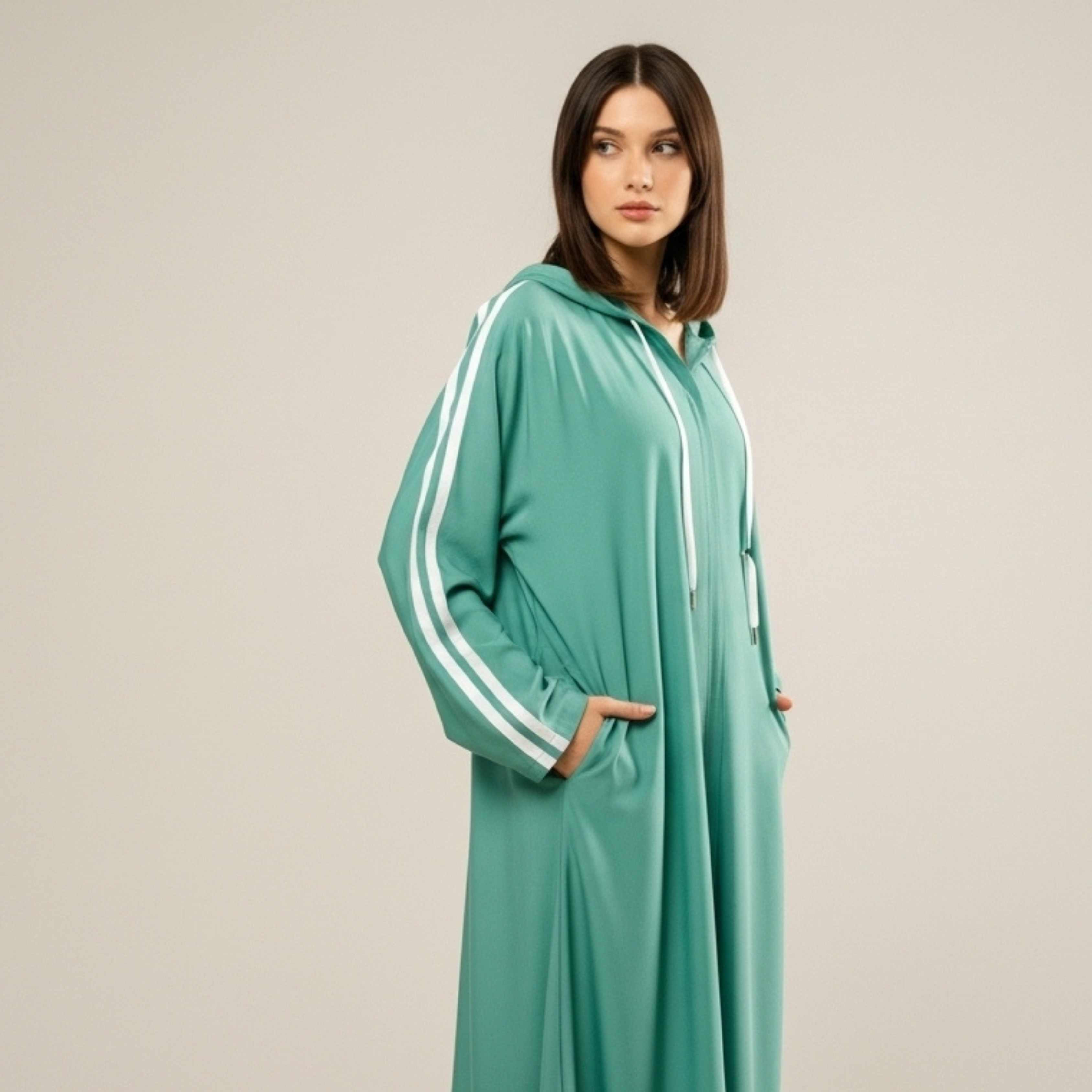 Hoodie Abaya - SAGE