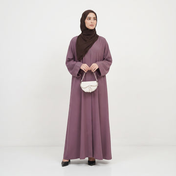 Everyday Front Open Abaya - Mauve