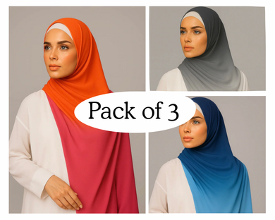 Ombre Hijabs- Pack of 3 (click to pick colours)