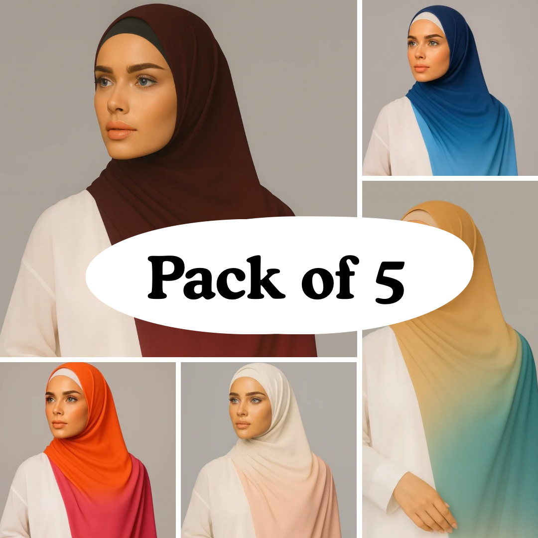 Ombre Hijabs- Pack of 3 (click to pick colours)