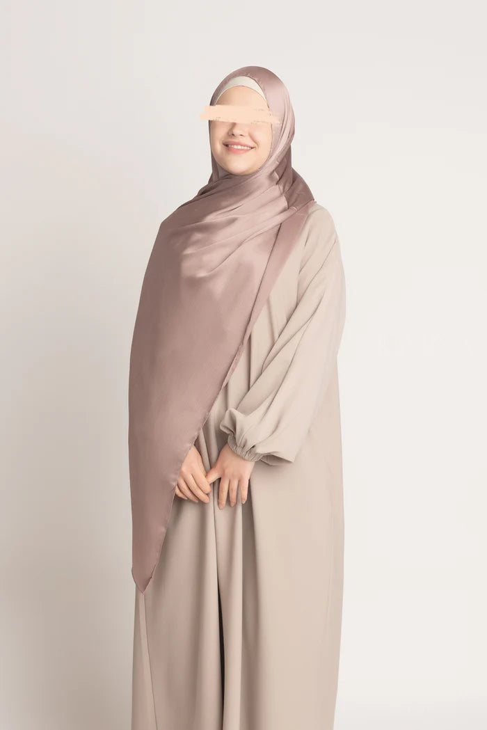 Premium Crinkle Silk Hijab - Bronze