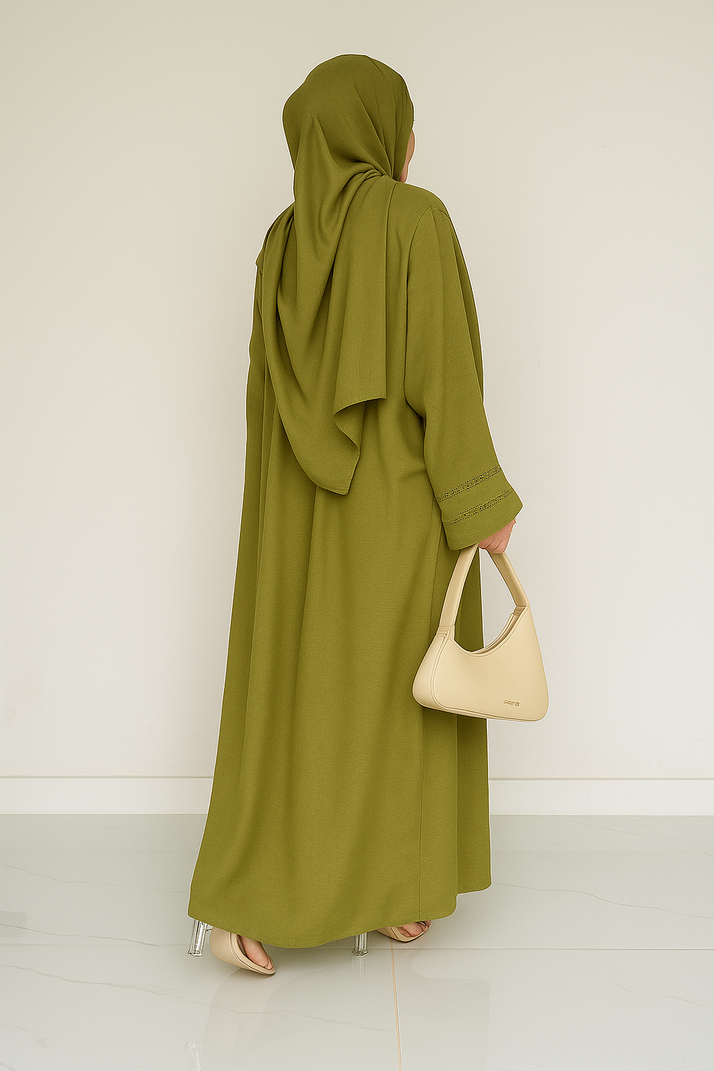Noir- Elegant Abaya- Olive