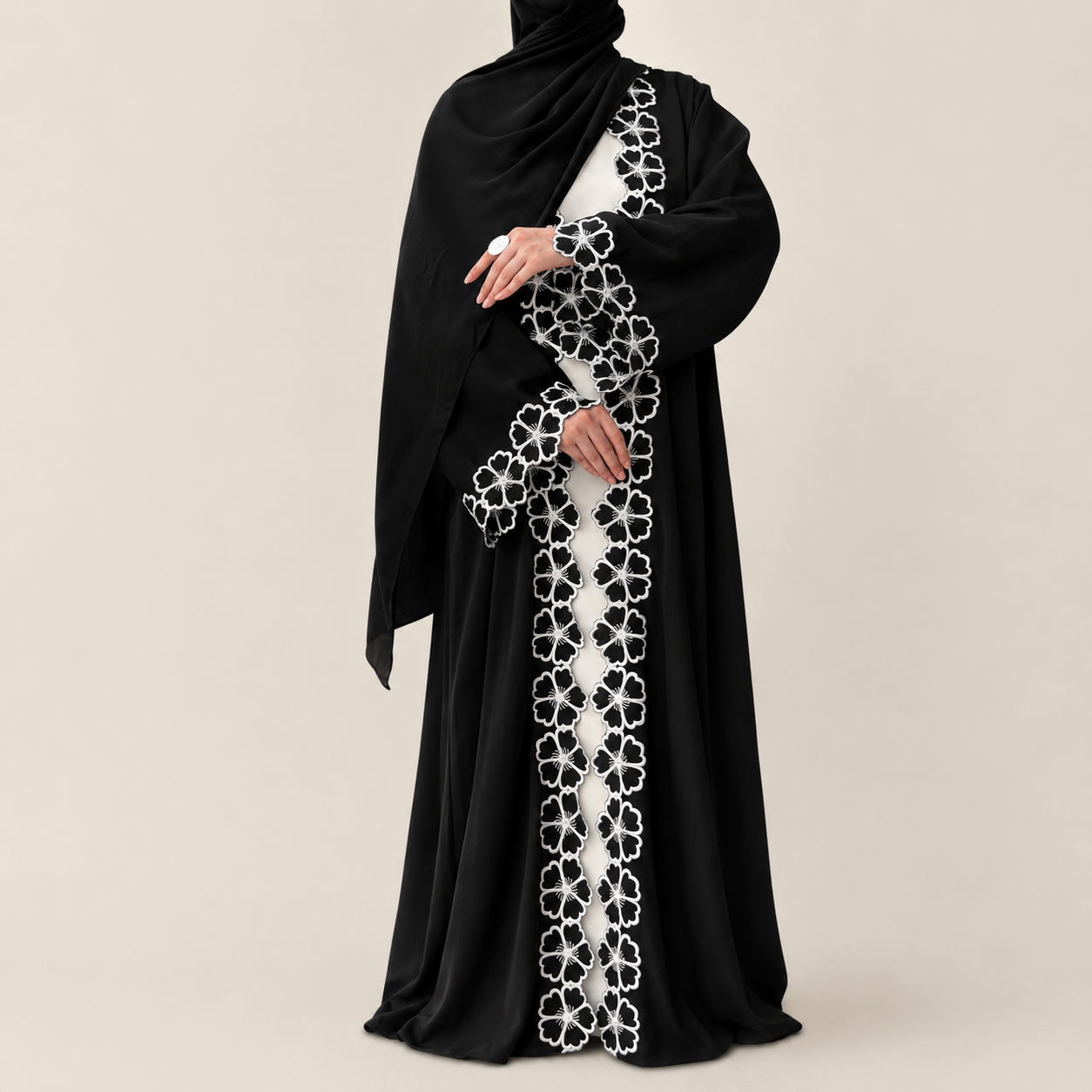 Eveline Floral Abaya