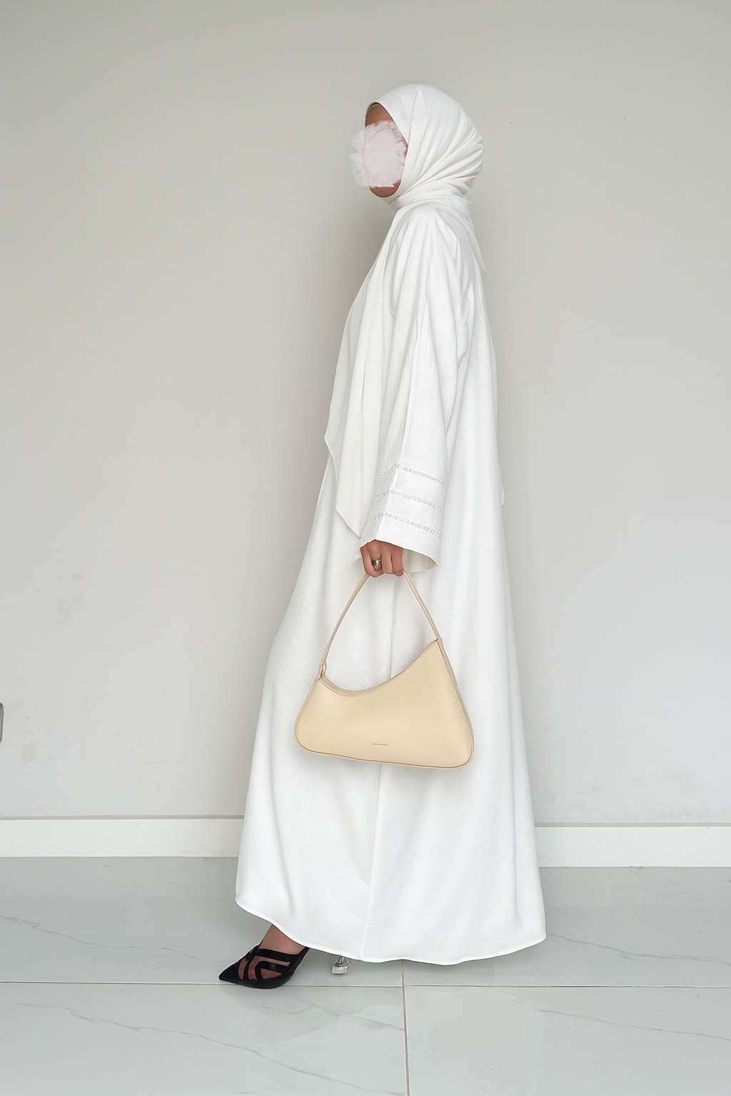 Noir- Elegant Abaya- WHITE
