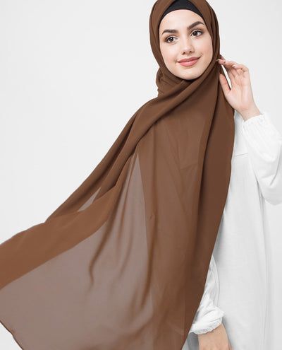 Essential Chiffon Hijab - Coffee