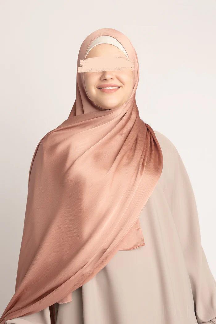 Premium Crinkle Silk Hijab - Dust