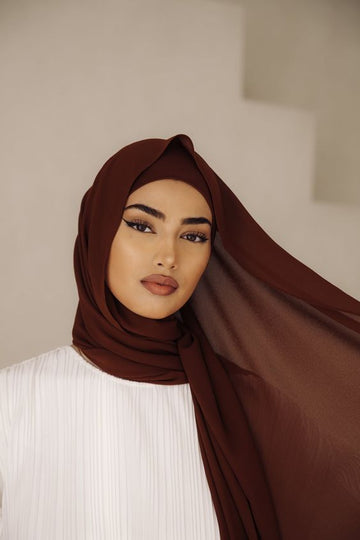 Essential Chiffon Hijab - Dark Brown