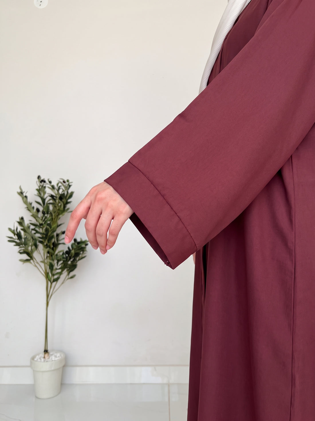 Everyday Front Open Abaya - Matcha