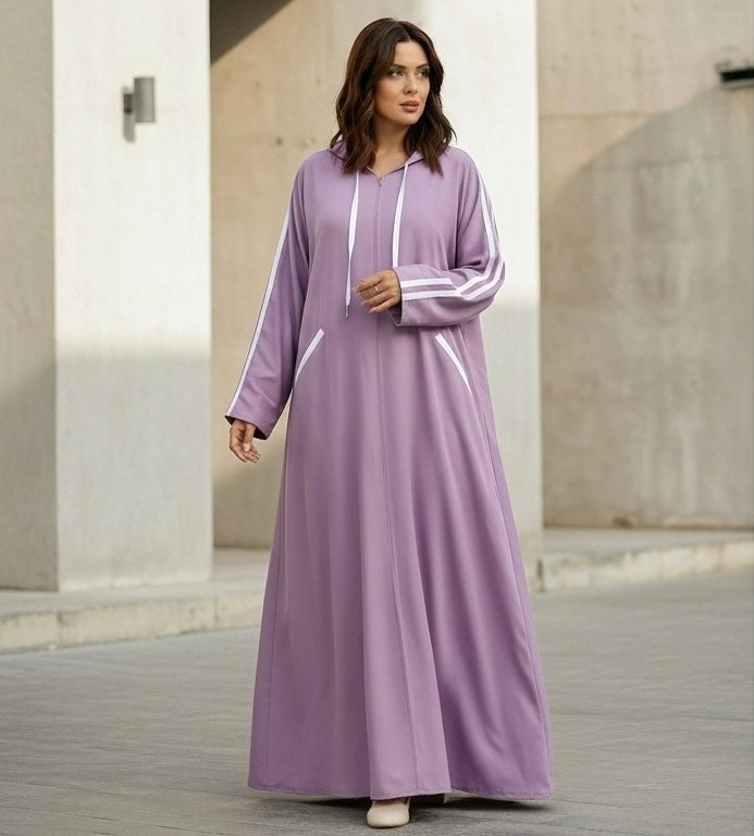 Hoodie Abaya - LILAC